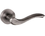Atlantic Old English Warwick, Distressed Silver Door Handles - OE-178 DS (sold in pairs)